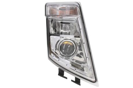 Фара Прав (H7/H7/LED/PY21W, ручн, без мотора, колір відбивача: хром, колір повороту: прозор) VOLVO FH, FH II, FH16, FM 09.05- HELLA 1EL010 478-101