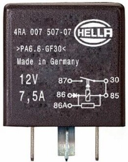Реле, 12 V, 5 pin HELLA 4RA007507071