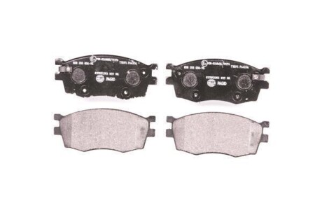 Гальмівні колодки перед Hyundai Accent/Kia Rio 05- (mando) HELLA 8DB355006-951 (фото 1)
