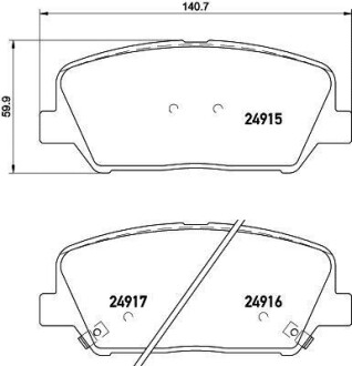 Колодки гальмівні дискові комплект; передн. HELLA 8DB355020591