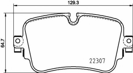 Колодки гальмівні дискові комплект; задн. HELLA 8DB355025681