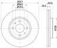 HELLA PRO FIAT гальмівний диск передн. Doblo 1.6, Stilo CITROEN Nemo 8DD 355 103-971