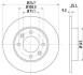 HELLA CITROEN гальмівний диск задній Berlingo, C2, C3, C4 8DD 355 108-391