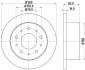 HELLA PRO CITROEN гальмівний диск задн. Jumper 8DD 355 108-981