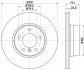 Гальмівний диск перед. E60/E61 03-10 Pro 8DD355109-901