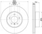 Гальмівний диск перед. E60/E61 01-10 Pro 8DD355109-921
