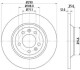 PEUGEOT Тормозн.диск задний CITROEN C5 III PEUGEOT 407, 508 I, 607, RCZ 1.6-3.0D 02.00- HELLA 8DD 355 110-801 (фото 1)