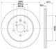 HELLA LEXUS гальмівний диск задн. GS 05- 8DD 355 112-881