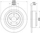 HELLA SUBARU диск гальмівний задн. Legacy III,IV 98-, Outback 00- 8DD 355 113-791
