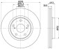 HELLA TOYOTA Тормозной диск передн.Avensis 08- 8DD 355 114-281