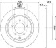 HELLA MITSUBISHI Тормозной диск задн.ASX,Outlander II 1.6/2.4 07- 8DD 355 115-491