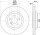 HELLA PRO DB Гальмівний диск задн. W221, C216 8DD 355 116-281