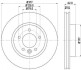 HELLA PRO LAND ROVER Гальмівний диск передн. DISCOVERY III, DISCOVERY IV, RANGE ROVER SPORT I 8DD 355 118-641