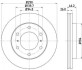 HELLA PRO MITSUBISHI Диск гальмівний передн. Pajero 3.2DI-D 07-,3.8 V6 07- 8DD 355 119-071