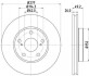 Гальмівний диск перед. Auris/Corolla 12- 1.2-1.8 (PRO) 8DD355119-661