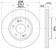 Тормозной диск перед. Ceed/Carens III/Magentis/Sportage/Tucson 04- (280x26) 8DD355120-141