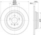 HELLA DB Диск тормозной задн.GLE W166 11- 8DD 355 122-861