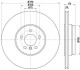 HELLA PRO BMW Гальмівний диск 5 Gran Turismo (F07), 7 (F01, F02, F03, F04), ALPINA 8DD 355 125-091