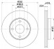 HELLA PRO FORD Диск гальмівний передній FIESTA VII 1.0 EcoBoost 17- 8DD 355 126-601