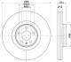 HELLA PRO HIGH CARBON AUDI диск гальм. передн. A6 -18 8DD 355 126-691