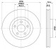 HELLA PRO FORD гальмівний диск S-MAX 2.0TDCI 15- 8DD 355 126-701