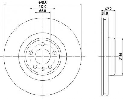 Диск гальмівний HELLA 8DD 355 126-861
