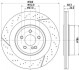 HELLA PRO HIGH CARBON DB Гальмівний диск задн. C204, C218, W212, S212 8DD 355 126-871