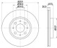 HELLA PRO HIGH CARBON FIAT Гальмівний диск передн. DOBLO, ALFA ROMEO, LANCIA 8DD 355 127-151