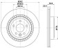 HELLA PRO HIGH CARBON VOLVO диск гальмівний задн. XC60 08- 8DD 355 129-151