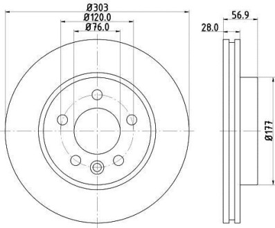 Диск гальмівний HELLA 8DD355129211