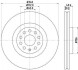 HELLA PRO HIGH CARBON AUDI диск гальм. передн. A3, Q3, SEAT, SKODA, VW 8DD 355 129-241