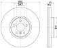 HELLA PRO HIGH CARBON BMW Диск гальм. передній X5 E70, X6 E71 8DD 355 129-311