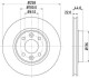 HELLA PRO HIGH CARBON RENAULT диск гальмівний передній Sandero, Logan II, Renault, Smart 8DD 355 129-621