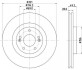 HELLA PRO HYUNDAI Гальмівний диск передн. ix55, Santa Fe II, Kia Sorento II 06- 8DD 355 131-351