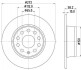 HELLA PRO VW диск гальм. задн. T-ROC, AUDI, SKODA 8DD 355 131-811