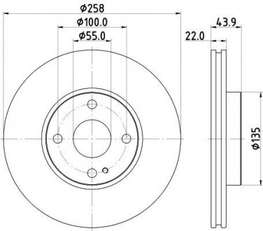 PRO MAZDA диск гальм. передн. 2 14- HELLA 8DD 355 131-821