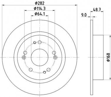 PRO HONDA диск гальмівний задн. H-RV 15- HELLA 8DD 355 131-931 (фото 1)