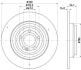 HELLA PRO HIGH CARBON DB гальмівний диск задн. GLE V167, C167 8DD 355 132-311