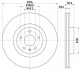 HELLA PRO FORD диск гальмівний передн MONDEO V Turnier 14- 8DD 355 132-421
