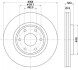 HELLA PRO NISSAN Диск гальмівний передній PATROL 5.6 10- 8DD 355 132-441