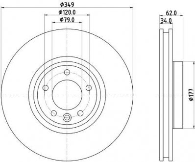 Диск гальмівний HELLA 8DD 355 132-551