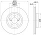 HELLA PRO SUBARU Гальмівний диск передн. IMPREZA 1.6, 2.0 8DD 355 132-711