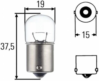 Лампа розжарювання, R10W 24V 11W BA 15s HELLA 8GA 002 071-251