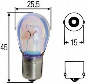 Лампа розжарювання HEAVY DUTY P21W 24V 21W BA 15s HELLA 8GA 002 073-241