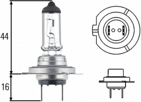 Лампа розжарювання STANDARD H7 12V 55W PX 26d HELLA 8GH007157121