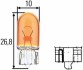 Лампа розжарювання, WY5W 12V 5W W 2,1 x 9,5d Amber 8GP 003 594-541