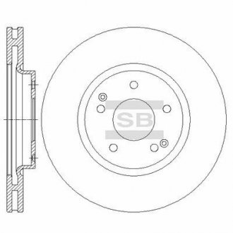 Тормозной диск передний Hi-Q SD3042