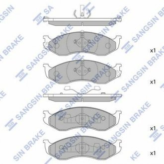 Комплект гальмівних колодок з 4 шт. дисків Hi-Q SP1112