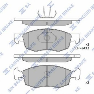 Комплект гальмівних колодок з 4 шт. дисків Hi-Q SP1198