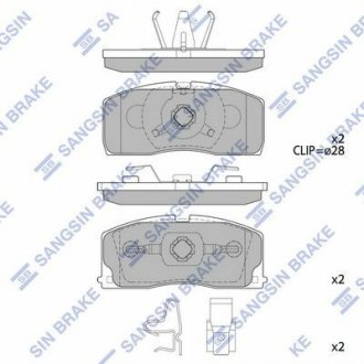 Колодки гальмівні дискові Hi-Q SP2154 (фото 1)
